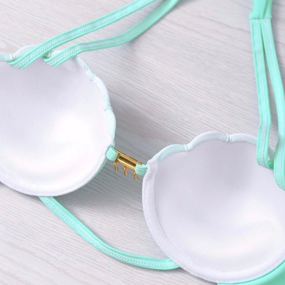 🐠2x HP!🐠Mint Green Ombré Sexy Shell Bikini Set🐠 - Picture 5 of 8